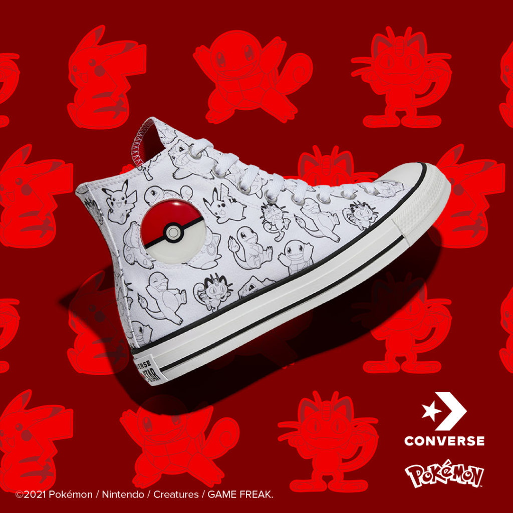 Hohe weiße Sneakers ©2021 Pokémon / Nintendo / Creatures / GAME FREAK