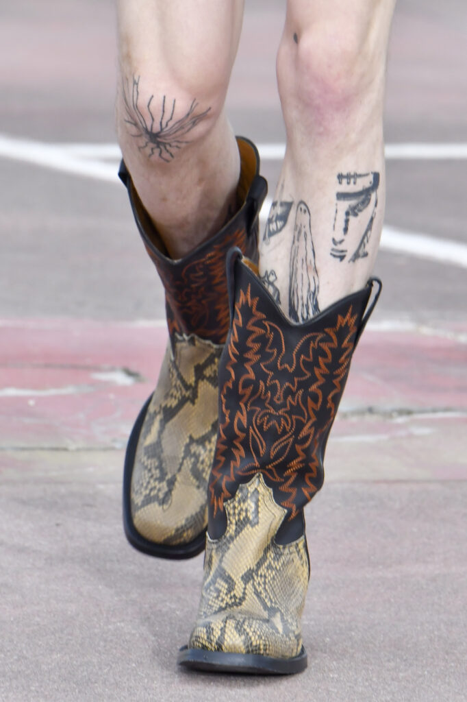 Herren Cowboystiefel mit Animal-Print